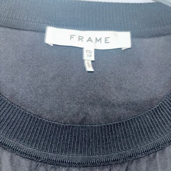 FRAME 100% Silk Black Top - Size XS - Picture 7 of 14